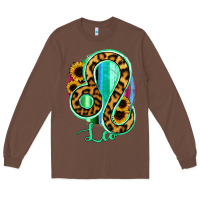 Chestnut Leo Zodiac Sign Sunflower Leopard Serape Long Sleeve Tee - RanaPortraitStore