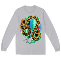 Moon Dust Leo Zodiac Sign Sunflower Leopard Serape Long Sleeve Tee - RanaPortraitStore