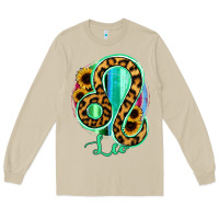 Leo Zodiac Sign Sunflower Leopard Serape Long Sleeve Tee | Teevron