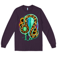 Plum Leo Zodiac Sign Sunflower Leopard Serape Long Sleeve Tee - RanaPortraitStore