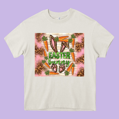 Easter Bunny With Carrots Heavy Core Tee Designed By Tumblerdesignbyshophia