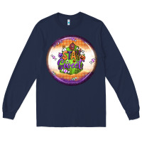 Navy stay sweet earrings Long Sleeve Tee - BundleAndBundleShop