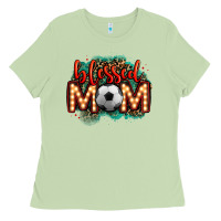 Matcha blessed soccer mom lightbulb letters Ladies Tee - OliviaCreatesArt