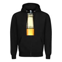 Black yellow beer bottle Zipper Hoodie - AdoDesignShop