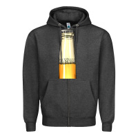 Charcoal Heather yellow beer bottle Zipper Hoodie - AdoDesignShop