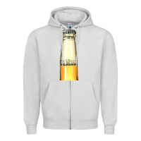 Dove Grey yellow beer bottle Zipper Hoodie - AdoDesignShop