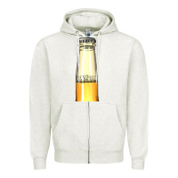 Yellow Beer Bottle Zipper Hoodie | Teevron