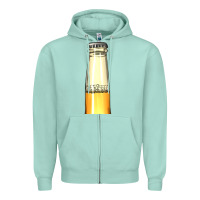 Seafoam yellow beer bottle Zipper Hoodie - AdoDesignShop