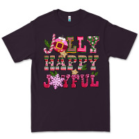 Plum jolly happy joyful pink christmas Premium Tee - CowGirlArtShop