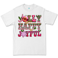 White jolly happy joyful pink christmas Premium Tee - CowGirlArtShop