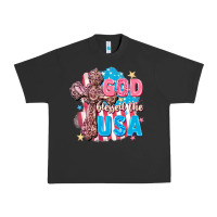 Pigment Black God Blessed the USA Urban Heavy Tee - FaDigitalArtStudio