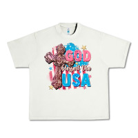 Pistachio God Blessed the USA Urban Heavy Tee - FaDigitalArtStudio