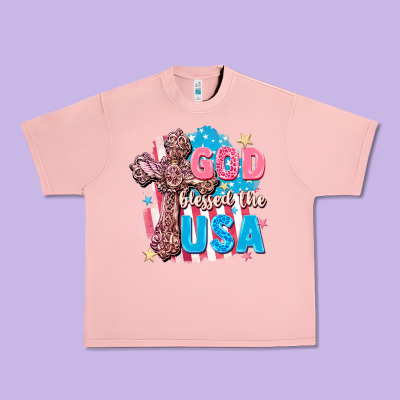 God Blessed The Usa Urban Heavy Tee Designed By Fadigitalartstudio