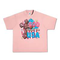 Salmon God Blessed the USA Urban Heavy Tee - FaDigitalArtStudio