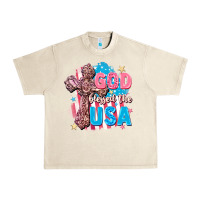 Sandshell God Blessed the USA Urban Heavy Tee - FaDigitalArtStudio