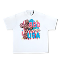 White God Blessed the USA Urban Heavy Tee - FaDigitalArtStudio