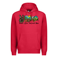 Cardinal Peace Love Peacock Bass Premium Hoodie - LillyAllenDesigns