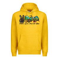 Lemon Peace Love Peacock Bass Premium Hoodie - LillyAllenDesigns