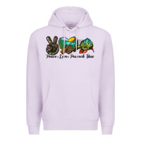 Lilac Peace Love Peacock Bass Premium Hoodie - LillyAllenDesigns