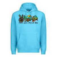 Peace Love Peacock Bass Premium Hoodie | Teevron