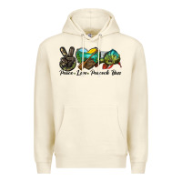 Sandshell Peace Love Peacock Bass Premium Hoodie - LillyAllenDesigns
