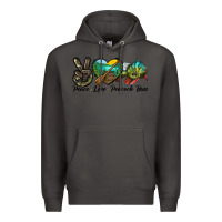 Smoke Peace Love Peacock Bass Premium Hoodie - LillyAllenDesigns