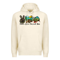 Tofu Peace Love Peacock Bass Premium Hoodie - LillyAllenDesigns