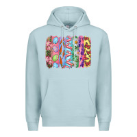Blue Mist Easter Brushstrokes Premium Hoodie - RanaPortraitStore