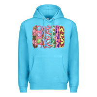Ocean Blue Easter Brushstrokes Premium Hoodie - RanaPortraitStore