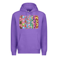 Purple Easter Brushstrokes Premium Hoodie - RanaPortraitStore