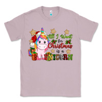 Lilac all i want for christmas is a unicorn Classic Tee - CowGirlArtShop