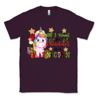 Plum all i want for christmas is a unicorn Classic Tee - CowGirlArtShop
