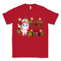 Red all i want for christmas is a unicorn Classic Tee - CowGirlArtShop