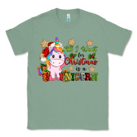 Sage all i want for christmas is a unicorn Classic Tee - CowGirlArtShop