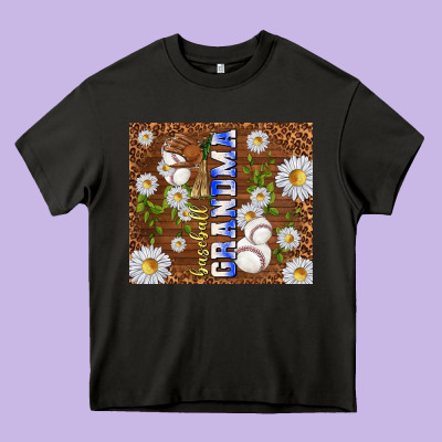 Baseball Grandma Heavy Core Tee Designed By Tumblerdesignbyshophia