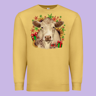 Christmas Charolais Premium Sweatshirt Designed By Jahusdesignshop