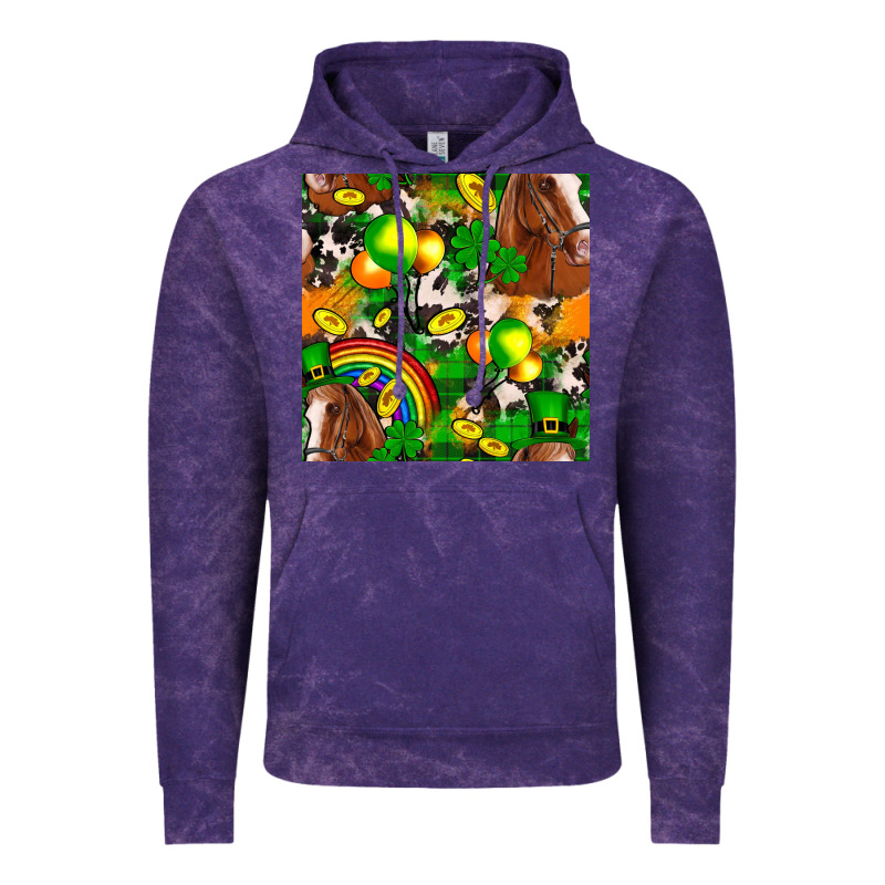 St. Patrick's Day Horse With Balloons Vintage Hoodie by FaDigitalArtStudio | Teevron