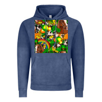 Vintage Denim St. Patrick's Day Horse With Balloons Vintage Hoodie - FaDigitalArtStudio