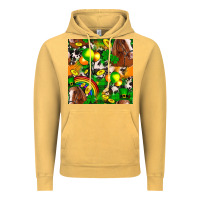 Vintage Mustard St. Patrick's Day Horse With Balloons Vintage Hoodie - FaDigitalArtStudio