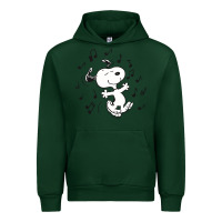 Forest Green dancing dog Urban Hoodie - DesigneFamous