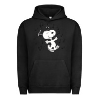 Pigment Black dancing dog Urban Hoodie - DesigneFamous