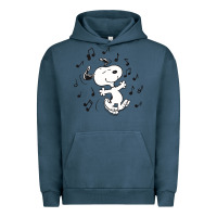 Pigment Midnight Navy dancing dog Urban Hoodie - DesigneFamous