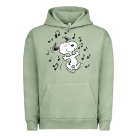 Pigment Oil Green dancing dog Urban Hoodie - DesigneFamous