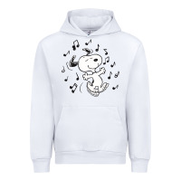White dancing dog Urban Hoodie - DesigneFamous