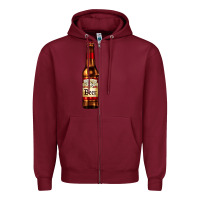 Burgundy red beer bottle Zipper Hoodie - AdoDesignShop