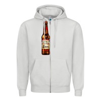 Dove Grey red beer bottle Zipper Hoodie - AdoDesignShop