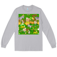 Moon Dust farm life seamless pattern Long Sleeve Tee - FaDigitalArtStudio