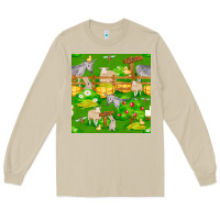 Mushroom farm life seamless pattern Long Sleeve Tee - FaDigitalArtStudio