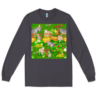 Smoke farm life seamless pattern Long Sleeve Tee - FaDigitalArtStudio