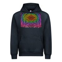 Navy colorful zebra background Urban Hoodie - RanaPortraitStore